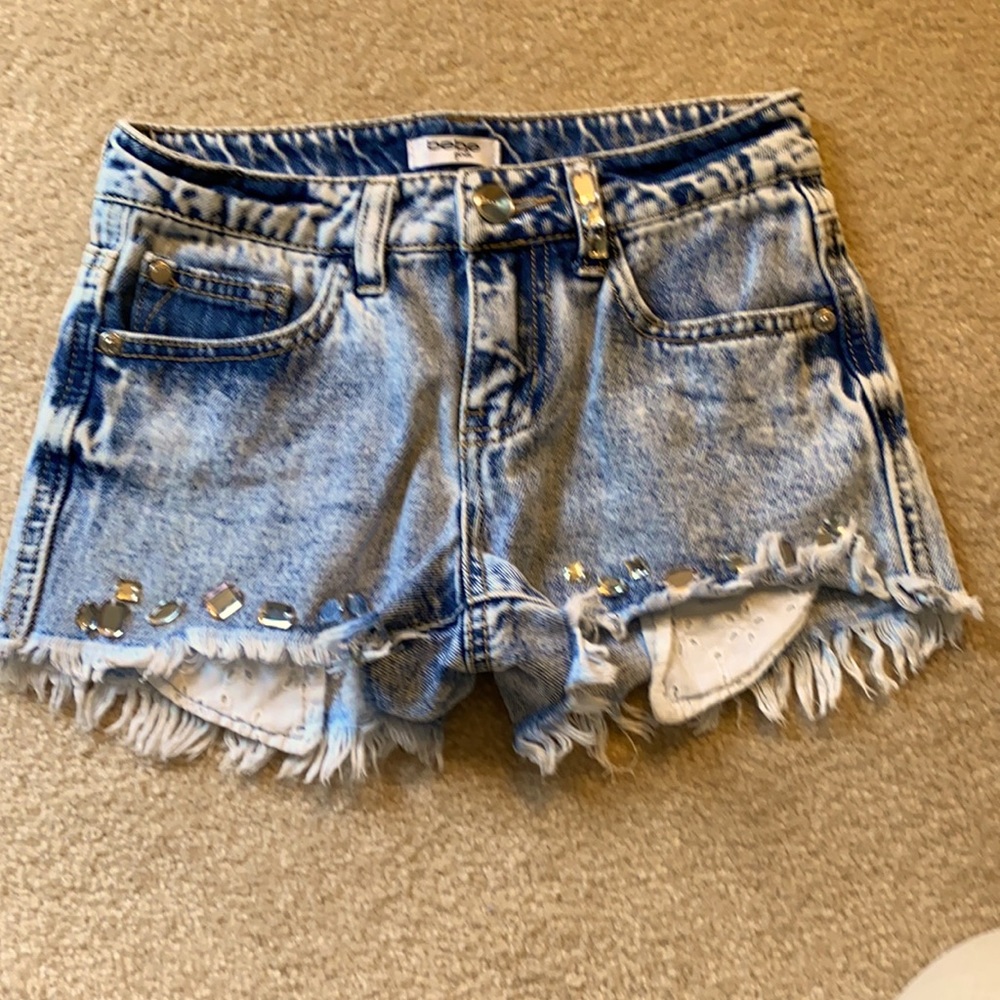 Bebe girls denim shorts size 8